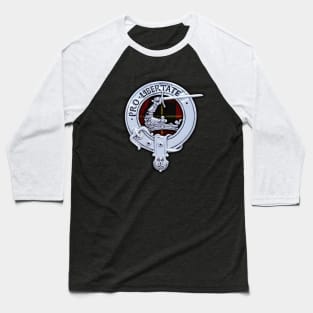 Clan Wallace Crest & Tartan Baseball T-Shirt